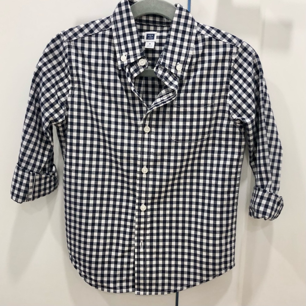 Janie & Jack boys gingham shirt